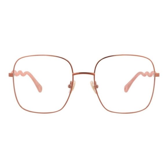 Chloé Womens Square/Rectangle Brown Pink Transparent Fashion Designer Eyewear - Picture 1 of 4